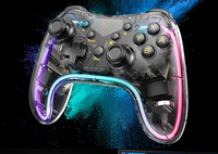 Manette de jeu filaire et sans fil, 10 couleurs RVB, double moteur de vibration, batterie intégrée de 800 mAh, manette de jeu pour Nintendo Switch Pro