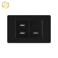 Prise murale USB double port à charge rapide avec prise de type A et C pour chambre à coucher, bureau, hôtel, maison intelligente