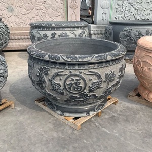 Macetero Redondo de Mármol Amarillo Nude, Soporte Grande para Macetas de Mármol, Maceteros de Mármol para Exterior, Estatuas de Mármol, Jardinera - Product Image 4