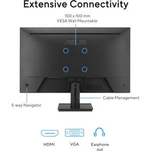Moniteur Asus 27 pouces 1080p Eye Care IPS Full HD 120Hz 1ms Adaptive Sync HDMI VGA Noir Mat pour la maison et les étudiants - Product Image 5