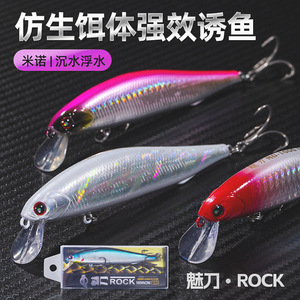 Señuelo Aohu Minnow de 12 cm, plateado y azul, realista, de hundimiento lento, para pesca de lubina, cebo de fondo. - Product Image 3
