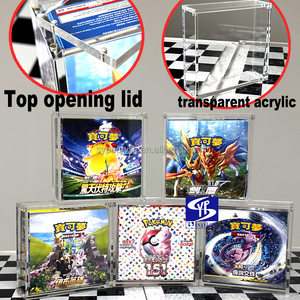 Syp 99% UV bảo vệ từ acrylic hộp hiển thị Pokemon sóng nhiệt Arena Booster box với nam châm mạnh mẽ Top Nắp Acryl trường hợp - Product Image 6