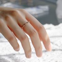 Bague Baguette Magique Mlluki Factory en Argent Sterling 925 Plaqué Or 14K avec Zircon et Design Abeille Personnalisé