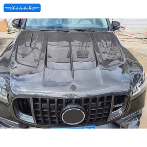 Kit de Carrocería de Fibra de Carbono Estilo YICKU B 2020+ para <span class=keywords><strong>Mercedes</strong></span>-Benz <span class=keywords><strong>GLS</strong></span> X167, Labio Delantero, Difusor, Alerón, Mejora del Capó - Product Image 4
