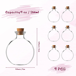 Chai thủy tinh trang trí với nút chai chai tròn chai thủy tinh rõ ràng <span class=keywords><strong>Potion</strong></span> chai cho đạo cụ DIY trang trí nội thất - Product Image 5