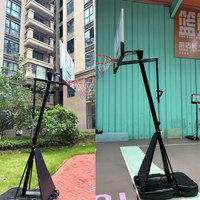 Soporte de Baloncesto Portátil y Ajustable de Alta Calidad con Tablero, Suministro de Fábrica, Mejor Precio, Profesional, para Exteriores