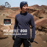 Veste en polaire légère Polartec 200 pour l'extérieur, fermeture éclair, veste bomber pour l'hiver et l'automne, chaude