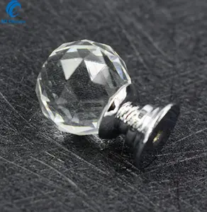 Factory Bulk Diamond Clearing Mushroom Shape Crystal Door Knobs for Furniture