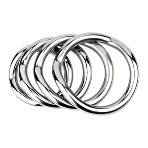 FRRK New Design Metal Penis Cock Ring Set Small Large Delay Time Cock Ring Ball Stretcher Bondage Erection Sex <b>Toy</b> <b>Man</b> - Product Image 4