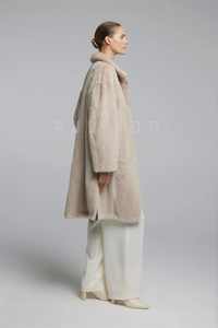 Abrigo Impermeable Tipo <span class=keywords><strong>Parka</strong></span>, Abrigo de Visón Gris de Doble Cara, Largo hasta la Rodilla, Abrigo de Manga Larga para <span class=keywords><strong>Mujer</strong></span>, Abrigo de Visón Reversible, Impermeable Verde - Product Image 2