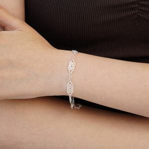 Shorea Original Sterling Silber Handmade Fine Jewelry Hollow Out Spitze Design Flower Charms Armband für Frauen Custom ized - Product Image 3