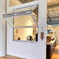 Vente en gros de fenêtre pliante verticale à impact efficace sur le plan énergétique aux normes américaines personnalisées verre en aluminium alliage d'aluminium automatique