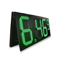 Nouveaux produits de l'usine Jhering, étanches, 24 pouces, verts, 4 chiffres, télécommande RF/LCD, affichage numérique LED pour enseignes au gaz