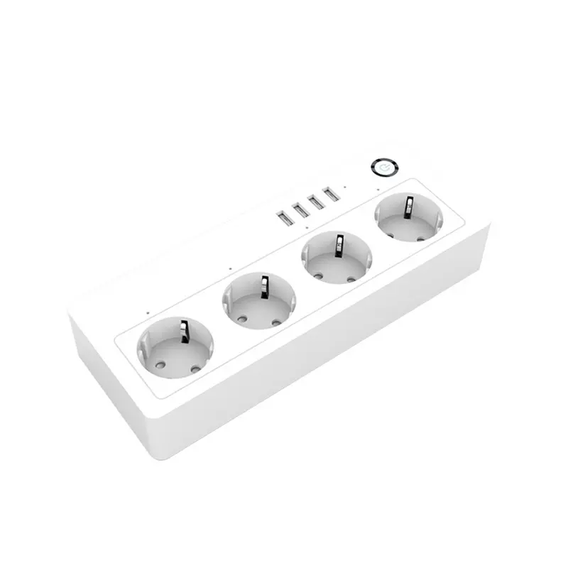 Питания (стандарт ЕС) пропилен-каучука прокладки с USB удлинитель розетка Smart Plug мощность полосы с 3 портами (стандарт светодиодная световая башня удлинитель штепсельная вилка европейского стандарта