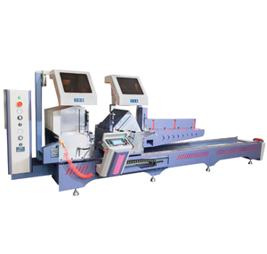 Sierra ingletadora automática de aluminio de doble cabezal para corte a 45 y 90 grados, precio económico de China - Product Image 1
