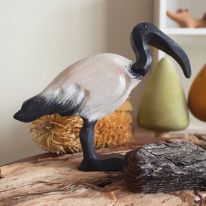Juguete de madera tallada con forma de ibis, decoración creativa de madera con forma de ibis - Product Image 3