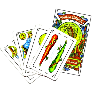 Juego Único <span class=keywords><strong>de</strong></span> <span class=keywords><strong>2</strong></span> Barajas <span class=keywords><strong>de</strong></span> Naipes Españoles <span class=keywords><strong>de</strong></span> Alta Calidad con Logo Personalizado Impreso, Acabado Brillante y Material <span class=keywords><strong>de</strong></span> Papel <span class=keywords><strong>de</strong></span> Arte Duradero - Product Image 1