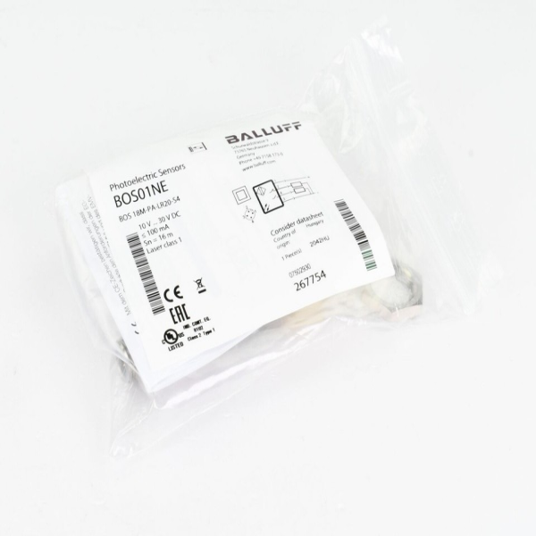 1 Brand New Original Item Plc Bos01ne Bos 18m-pa-lr20-s4 Tro-flective Photoelectric Sensor for Product Plc