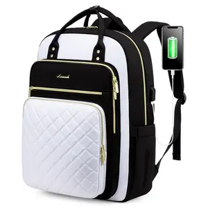 LOVEVOOK-mochila informal ligera personalizada para mujer, morral grande acolchado para ordenador portátil de 17 pulgadas, para viaje, 15,6