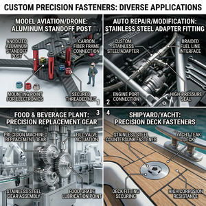 Custom Metal Fabrication CNC Milling Turning Stainless Steel Aluminum Parts for Automotive Industrial CNC <strong>Machining</strong> <strong>Service</strong> - Product Image 4