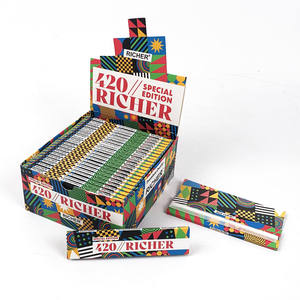 Papel de fumar de marca de combustión lenta, delgado, de cáñamo orgánico, tamaño King, diseño personalizado para tabaco - Product Image 1