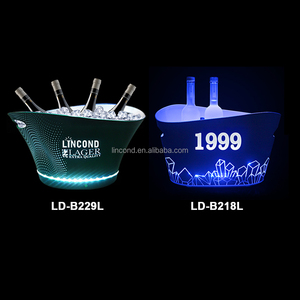 Đồ Dùng Quán Bar Sang Trọng Tùy Chỉnh Xô Đá Rượu Sâm Banh Bia Nhấp Nháy Xô Đá <span class=keywords><strong>Led</strong></span> 8L Bằng Nhựa Acrylic Cho Bữa Tiệc Quán Bar - Product Image 5