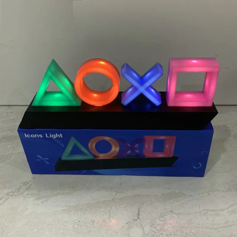 Pictogrammen Licht Nieuw Product Decoratie PS4 Computer Kamer Pictogram Licht Usb Opladen Geluid Controle Led Game Decor Lamp