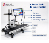 K Smart Tech KT-7 Printer Inkjet TIJ 7 Inci, Mesin Pengkodean Kode QR Cerdas Berkecepatan Tinggi dan Stabil