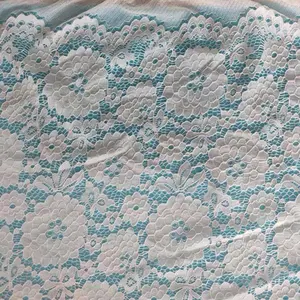 Sustainable Polyester Cotton Lace Trim for Garments Color Custom Knitted Mesh Technics Fabric Feature Eco Water