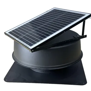 High Efficient Powerless Roof Turbine Ventilator Industrial Exhaust Fan 60W Solar Powerful Attic Roof Extractor Ventilation Fan