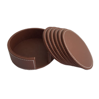 Tapis de table en cuir personnalisé, dessous de verres pour Restaurant, à faire soi-même, en relief PU, pour gobelets