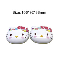 Boîte en fer blanc personnalisée et recyclable en forme de tête de chat pour emballage cadeau de rouge à lèvres, bijoux et colliers
