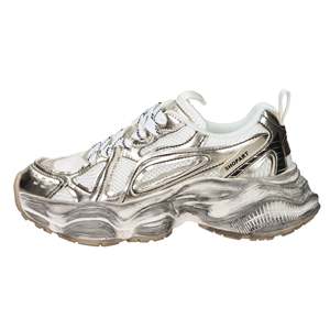 Shopart Donna <b>Sneakers</b> White Gold 5 Cm Heel Size 36 37 38 39 40 41 Trendy <b>Canvas</b> Shoes - Product Image 1