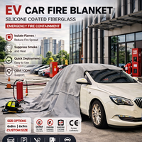 Couverture anti-feu pour voiture en fibre de verre enduite de silicone, imperméable et résistante à l'huile, pour la suppression d'incendies d'urgence