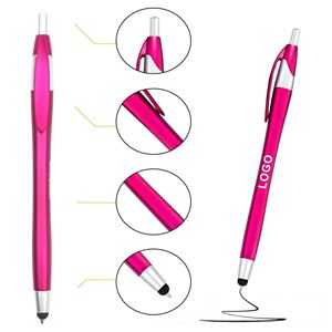 Hotel Gifts Custom Logo Printed Sports 1.0mm Slim Plastic Advertising Ball <b>Pen</b> with Touch for - Product Image 3