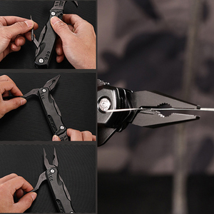 Pince multifonctionnelle de survie pour le camping, outil multifonction avec marteau à griffes en acier inoxydable et étui en nylon pour la chasse et la randonnée en extérieur - Product Image 4