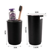 Ensemble cadeau d'accessoires de salle de bain de luxe en argent plaqué, 6 pièces : poubelle, distributeur de savon, porte-savon, porte-brosse de toilette, gobelet à brosse à dents