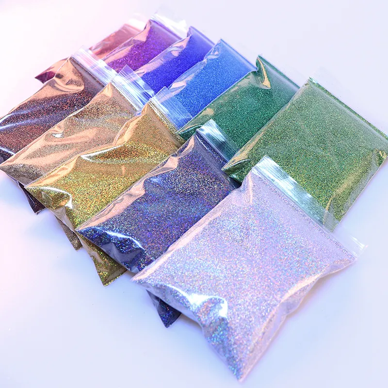 Fabricante de glitter, 50 gramas de artesanato ultra fina holográfica resina epóxi glitter em pó