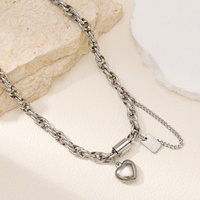 Bracelet unisexe tendance en acier inoxydable avec pendentif carré, style streetwear transfrontalier euro-américain, chaîne de couple à la mode