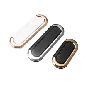 Modern Minimalist Zinc Alloy Cabinet Handle Oval Drawer Wardrobe Furniture Handle Antirust Plating - Product Image 2