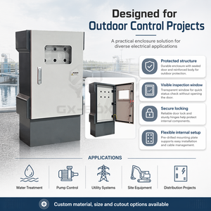 กล่องกันน้ำแบบระบายอากาศ IP65 สำหรับใช้งานกลางแจ้ง <span class=keywords><strong>ตู้</strong></span>ควบคุมไฟฟ้าโลหะแรงดันต่ำ <span class=keywords><strong>ราคา</strong></span>ประหยัด - Product Image 3