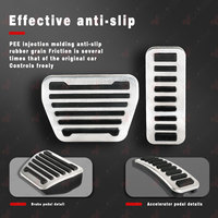 Pédales d'accélérateur en acier inoxydable pour Land Rover Discovery 5 2017-2022 Defender Frein Embrayage Gaz Huile Repose-pieds Pédale Pad