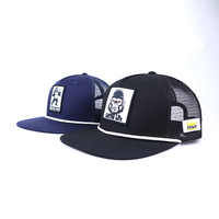 Qianzun fabricante 5 paneles estructurado bordado tejido parche Animal camionero sombrero personalizar cuerda camionero gorra