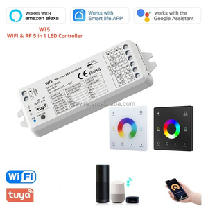 Tuya Wifi RF 5 trong 1 <span class=keywords><strong>Led</strong></span> điều khiển WT5 thông minh cho màu duy nhất CCT RGB RGBW rgbcct dải đèn 2.4 Gam <span class=keywords><strong>LED</strong></span> cảm ứng Bảng điều chỉnh từ xa tw5 - Product Image 2