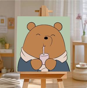 Scatena la tua creatività DIY kit di pittura a olio digitale classica <span class=keywords><strong>tele</strong></span> Pre-disegnate pigmenti vivaci soggetti animali arte della casa - Product Image 4