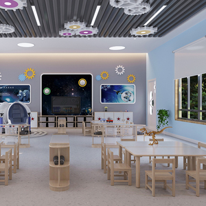 Juego de Mesa, Silla y Gabinete de Plástico para Niños, Moderno, Ecológico, Duradero, Seguro y Fácil de Montar, Marca Mingle para Jardín de Infancia - Product Image 5