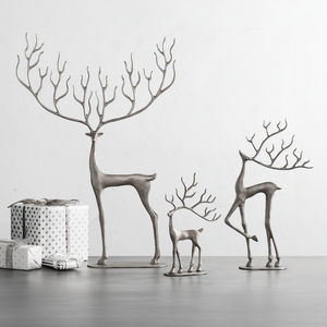 Centro de mesa de decoración de Reno de Metal alto para decoración de Navidad perfecto para mesas de comedor de recepción de boda - Product Image 1