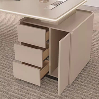 Bureau de direction en bois, mobilier de bureau modulaire, nouveau design, bureau de direction avec éclairage LED