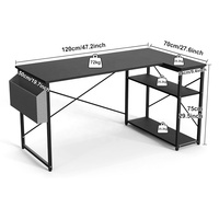 Vente en gros de meubles modernes de poste de travail noir pour la maison bureau de table d'ordinateur de jeu en bois et en métal