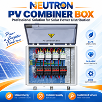 Boîtier de Combinaison de Chaînes Photovoltaïques IP66 1000V 12 Entrées 1 Sortie, Montage Mural, Conception Personnalisée avec Connecteurs MC4 Compatibles pour Panneaux Solaires